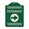 Signmission Flex Post Entrance with Right Arrow Decal for Flex Paddle Aluminum Sign, 18" L, 24" H, G-1824-23959 A-DES-G-1824-23959 - alternate 1